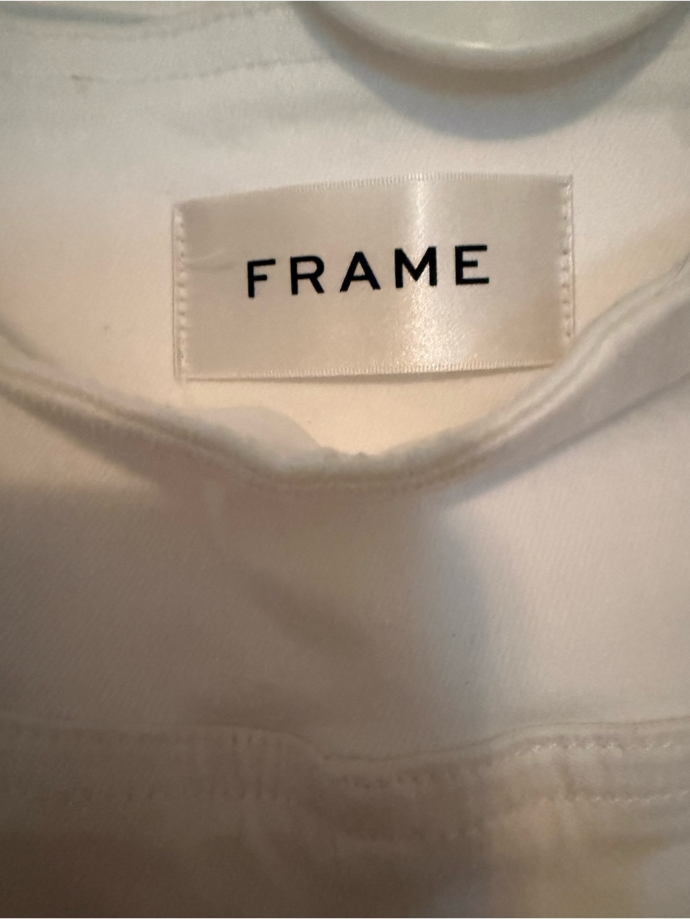 Frame Denim White High-Rise Wide-Leg Pants Size 0 (waist 22 - 24”) NWT - Picture 5 of 6